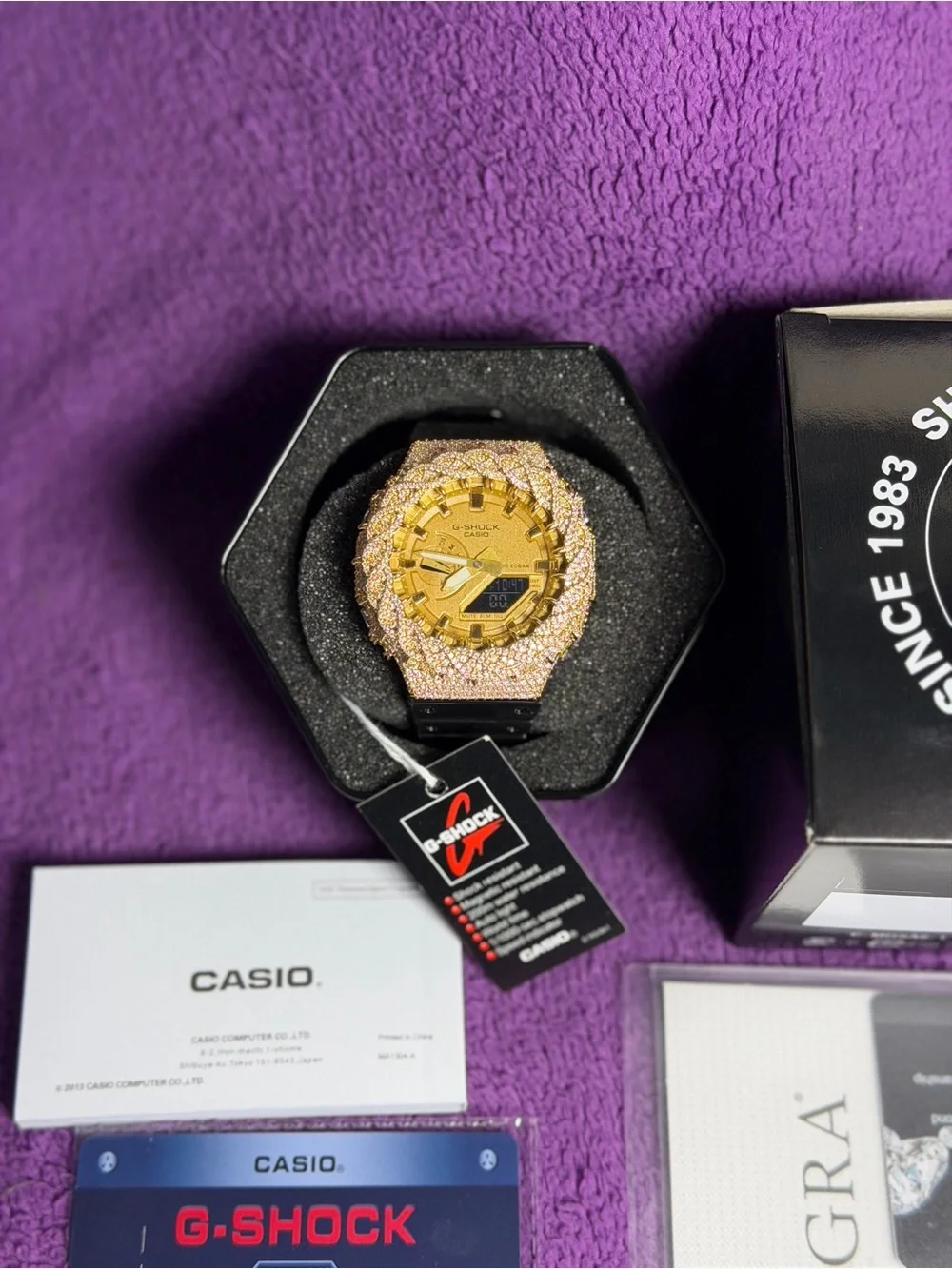 Casio G-SHOCK Men's Gold Digital Watch with Black Accents